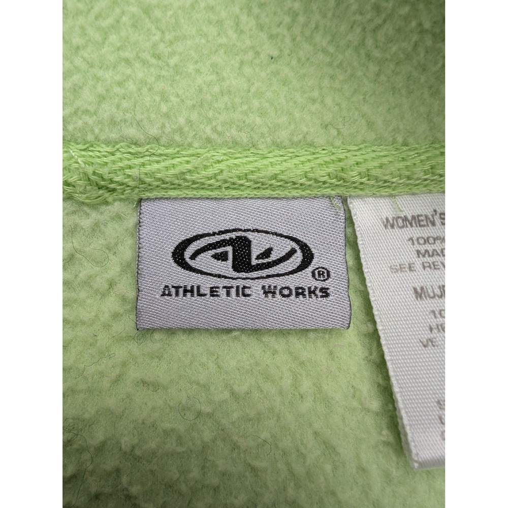 Athletic Works Jacket Womens 2X Apple Green Fleece Full Zip Mock Neck Plus - Picture 8 of 15